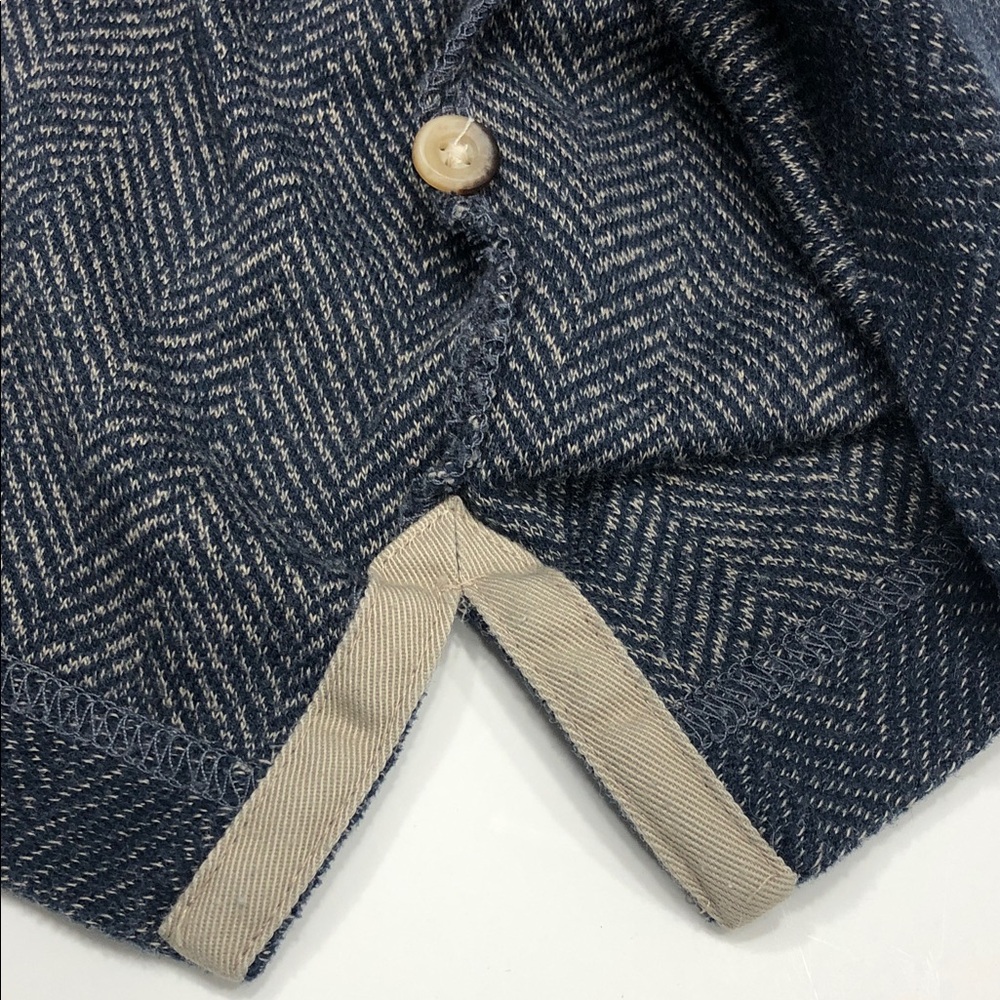 Denver Hays Men’s Long Sleeve Shirt – Size XL – Navy Blue & Beige Herringbone - Picture 8 of 11